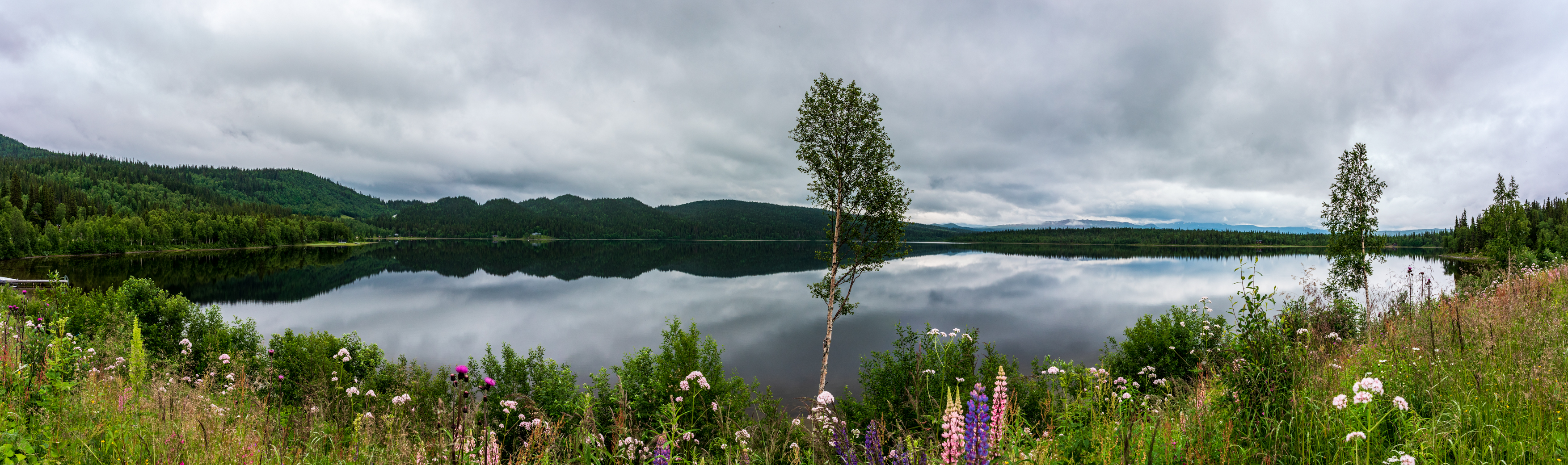 Panoramakort från sjön innan Stora Blåsjön