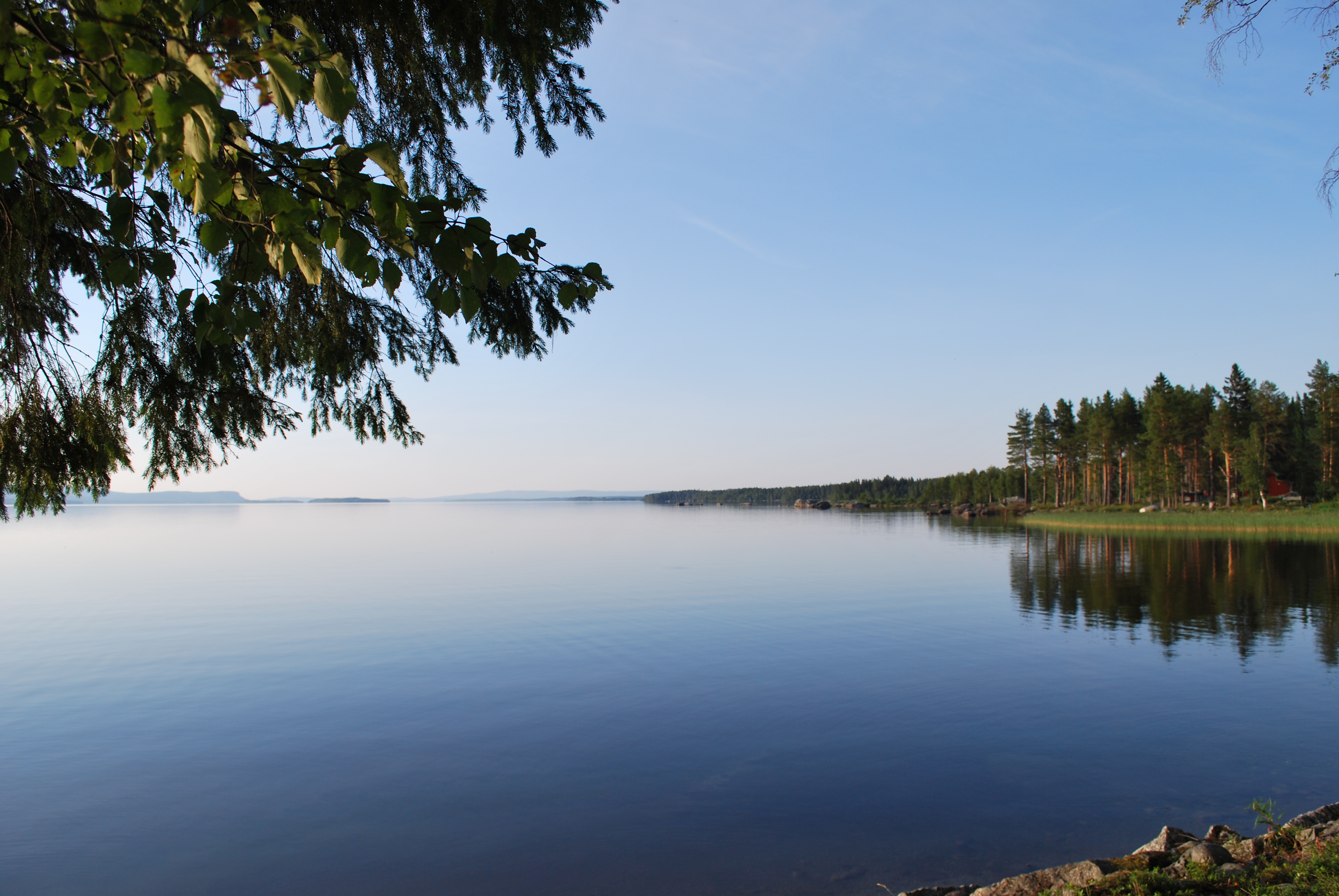 Flåsjöstrandscamping juli 2019, solnedgång