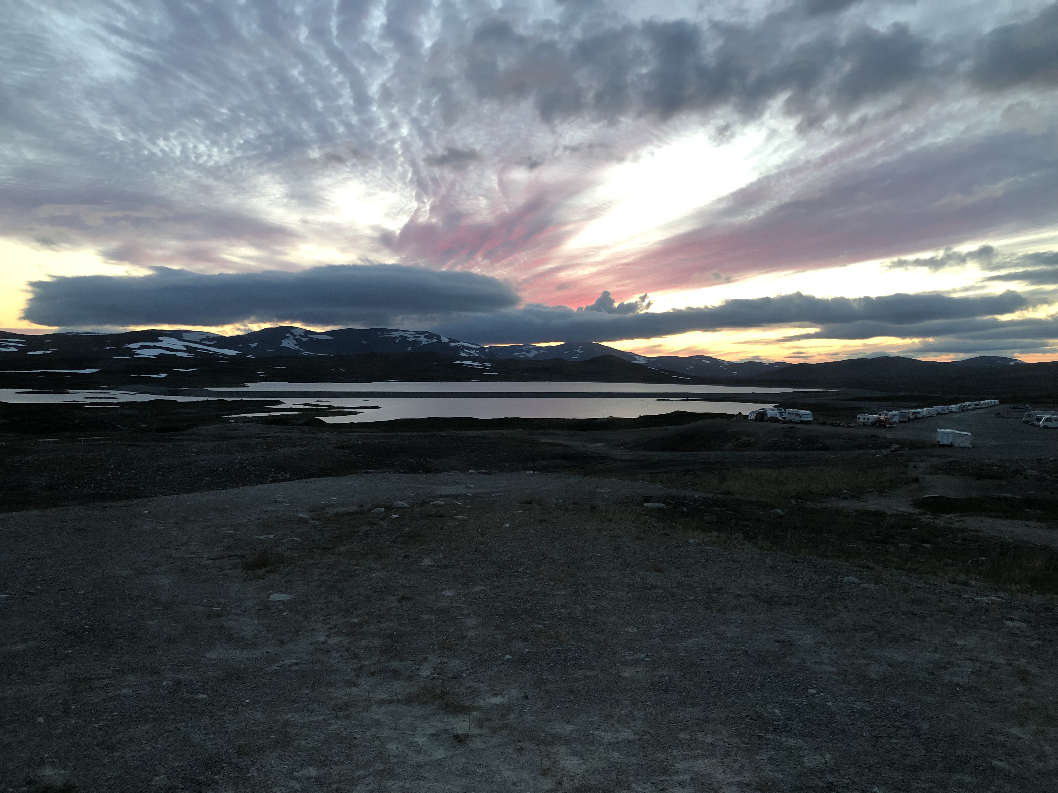 Solnedgång över Stekenjokk 20190717