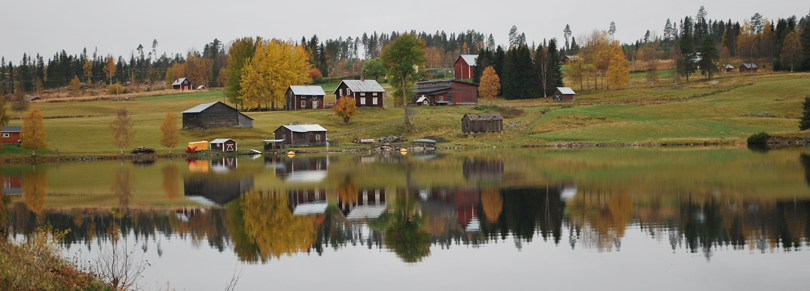 Hus på landsbygden.