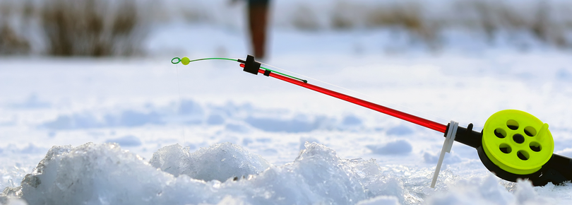 Little winter fishing rod ice